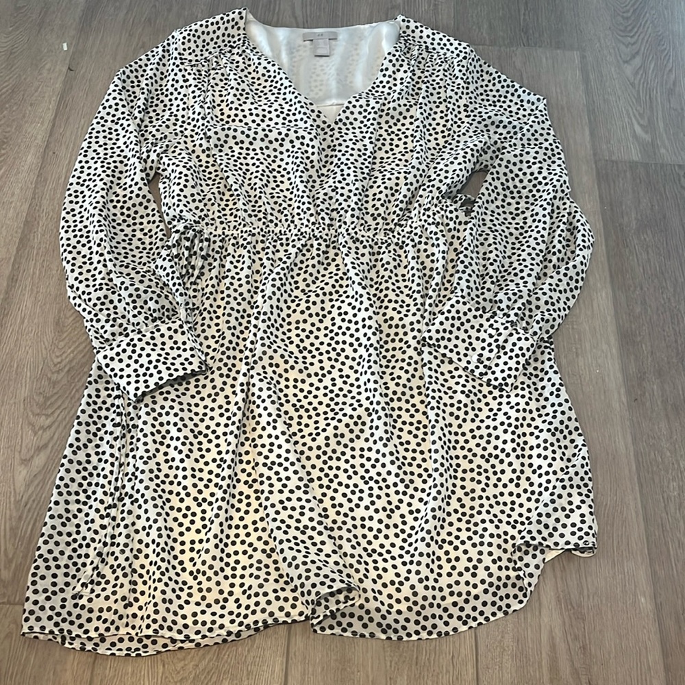 H&M long sleeved polka dot dress NWOT